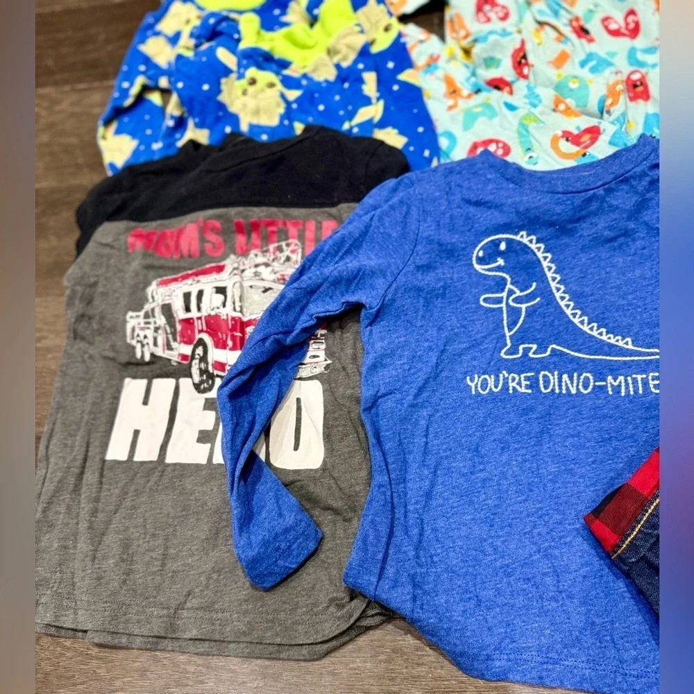 Toddler Boy Pajamas, Long Sleeve Shirts, and Pants Lot, Size 4T